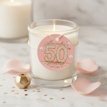 Rosa Goldperlen Luxus Glamouröser 50. Geburtstag