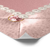 Rosa Goldperlen Quinceañera Foto Poster (Ecke)