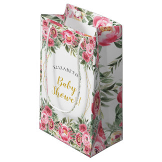Rosa Goldpfingstrosen-Babyparty Kleine Geschenktüte