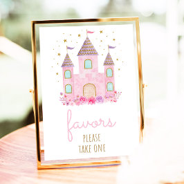 Rosa Goldprinzessin Burg Geburtstag Lieblingszeich Poster