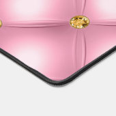 Rosa Goldsteine Tuftrockenmatte und Individuelle N Schreibtischunterlage (Ecke)