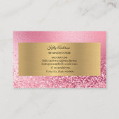 Rosa Goldtexturen Marmorskarte Visitenkarte (Rückseite)
