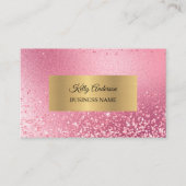 Rosa Goldtexturen Marmorskarte Visitenkarte (Vorderseite)
