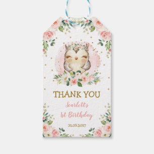 Rosa Goldwald Owl Rosa Rosen Geburtstagsfavoriten Geschenkanhänger