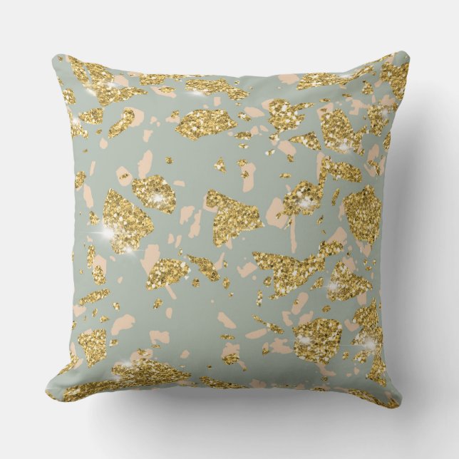 Rosa Goldwurfkissen Kissen (Vorderseite)