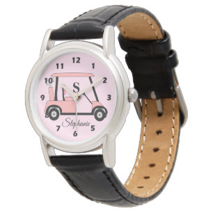 Rosa Golf Buggy Uhr