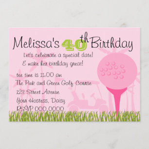 Rosa Golf Datum Einladung