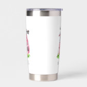 Rosa Golf Monogramm Thermobecher (Links)