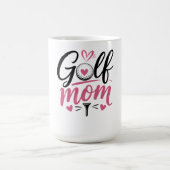 Rosa Golf-Mutter-Herzball-Kalligrafie Kaffeetasse (Mittel)