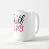 Rosa Golf-Mutter-Herzball-Kalligrafie Kaffeetasse (VorderseiteRechts)
