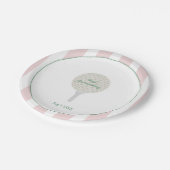 Rosa Golf Par-tee-Papierteller Pappteller (Schrägansicht)