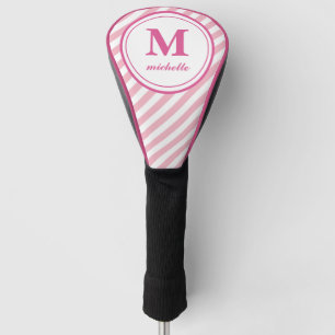 Rosa Golf Strip personalisiert NAME Monogramm Golf Headcover
