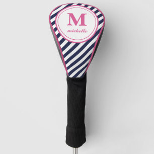 Rosa Golf Strip personalisiert NAME Monogramm Headcover