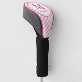 Rosa | Golf | Strip personalisiert NAME Monogramm Headcover (angewinkelt)