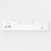 Rosa Golf-Thema Begrüßung Geburtstag Banner (Horizontal)