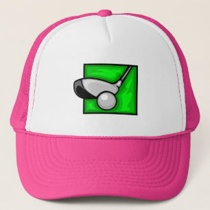 Rosa Golf Truckerkappe