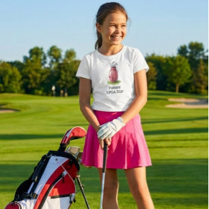 Rosa Golfbag Junior Mädchen T-Shirt