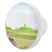 Rosa Golfkarren Golfplatz Keramikknauf (Rechts)