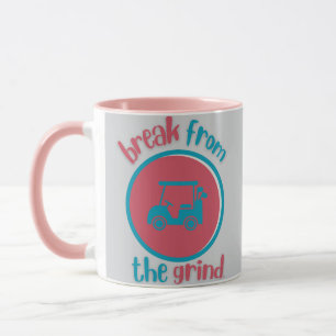 Rosa Golfwagen-Kaffeetasse Tasse