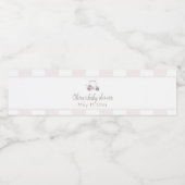 Rosa Golfwagen Wasserflaschenetikett (Einzelnes Label)