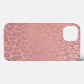Rosa Golg Glitzer Leopard Textur Case-Mate iPhone Hülle (Rückseite (Horizontal))