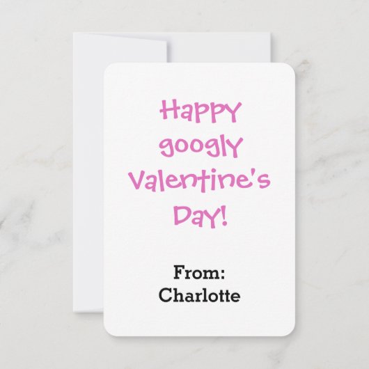 Rosa Googly Eyes Valentine's Day (Rückseite)