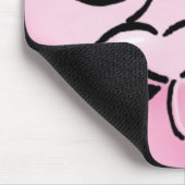 Rosa Gorilla mit Sweatband Mousepad (Ecke)