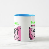 Rosa Gorilla mit Sweatband Tasse (Zentrum)