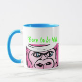 Rosa Gorilla mit Sweatband Tasse (Links)