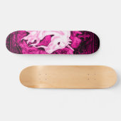 Rosa gotische Einhorn-Plattform Skateboard (Horizontal)