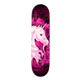 Rosa gotische Einhorn-Plattform Skateboard