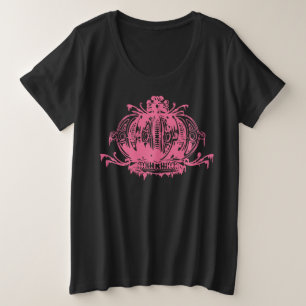Rosa gotische, verfallene Krone Große Größe T-Shirt