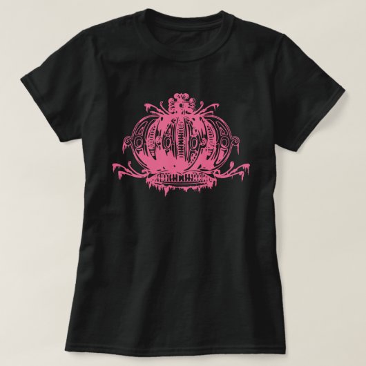 Rosa gotische, verfallene Krone T-Shirt (Design vorne)