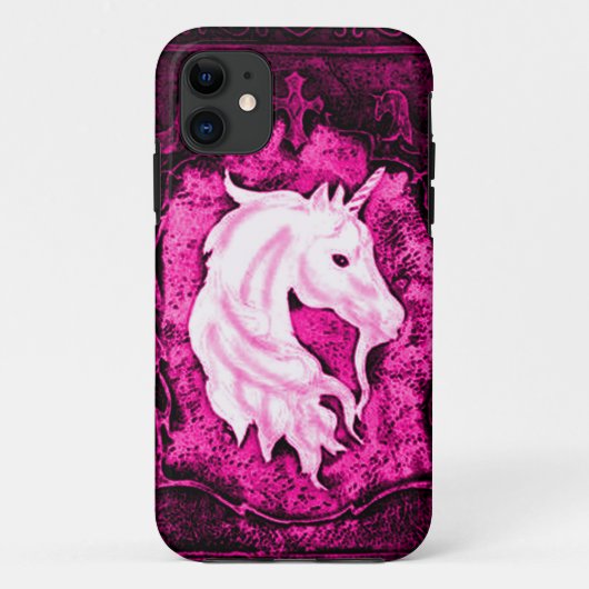 Rosa gotisches Einhorn Case-Mate iPhone Hülle (Rückseite)