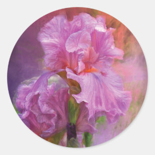 Rosa Göttin-Kunst-Aufkleber Runder Aufkleber