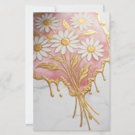 Rosa Gouache-Blumenmalerei