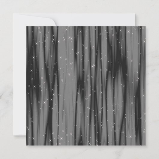 Rosa Gown High Heel Shoes Hot Pink Quinceanera Einladung (Rückseite)