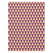 Rosa Gpflanze Elfenbein Retro Kariert Tischdecke (Vorderseite)