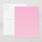 Rosa Gradient Feiertagspostkarte (Vorne/Hinten)