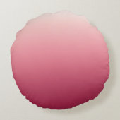 Rosa Gradient Initialen Rundkissen Rundes Kissen (Rückseite)