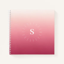 Rosa Gradient Initials Notebook