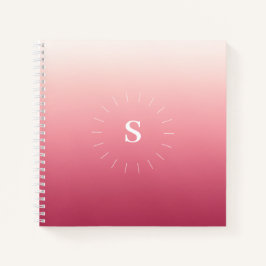 Rosa Gradient Initials Notebook Notizblock