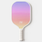 Rosa Gradient Monogramm Pickleball Schläger (Vorderseite)