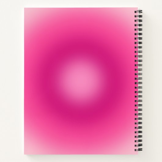 Rosa Gradient Notizblock (Rückseite)