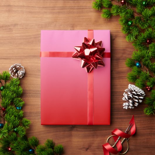 Rosa Gradient Ombré #2 Geschenkpapier (Feiertagsgeschenk)