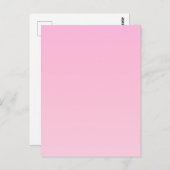 Rosa Gradient Postkarte (Vorne/Hinten)