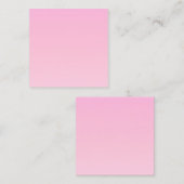 Rosa Gradient Quadratische Visitenkarte (Vorne/Hinten)