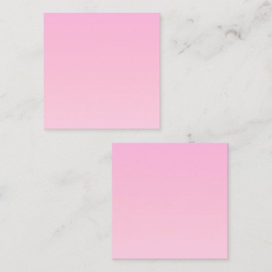 Rosa Gradient Quadratische Visitenkarte (Vorne/Hinten)