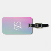 Rosa Gradientenrosa Gepäckanhänger (Vorderseite horizontal)