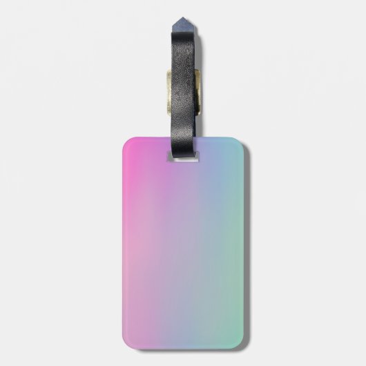 Rosa Gradientenrosa Gepäckanhänger (Rückseite vertikal)